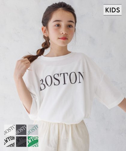 セール★790円→550円 キッズ 110-140 ロゴTシャツ 英字 半袖 プルオーバー ビックシルエット 男女兼用 親子お揃い 子供服 メール便可 coca コカ