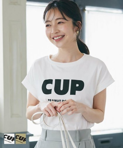 セール★990円→550円 Tシャツ レディース ロゴTシャツ 半袖 ロールアップ クルーネック 英字ロゴ プリント 綿100％ コットン ロゴカットソー メール便可 23ss coca コカ