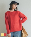 セール★2490円→1490円 スポンディッシュニット レディース ニット アンゴラ風 毛混 クルーネック セーター 起毛 長袖 無地 ふわふわ メール便不可 23aw coca コカ